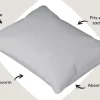 Dixxius Kussenslopen Excellent Percale Katoen Light Grey (set van 2)