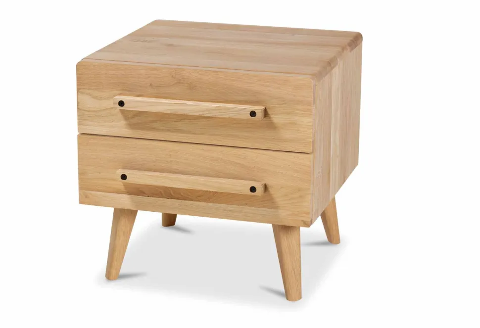 Nachtkast Balance Curve met uni-houten handvat