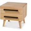 Nachtkast Balance Curve met zwart-houten handvat