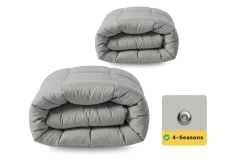 Zelesta Wonderbed Katoen Morning Grey - Dekbed zonder overtrek 4 seizoenen