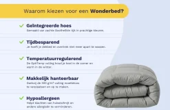 Zelesta Wonderbed Katoen Morning Grey - Dekbed zonder overtrek