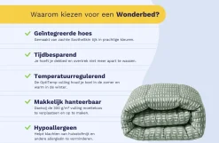 Zelesta Wonderbed Olive Stitches - Dekbed zonder overtrek